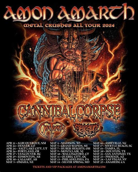 amon amarth upcoming events|Amon Amarth Concerts & Live Tour Dates: 2024